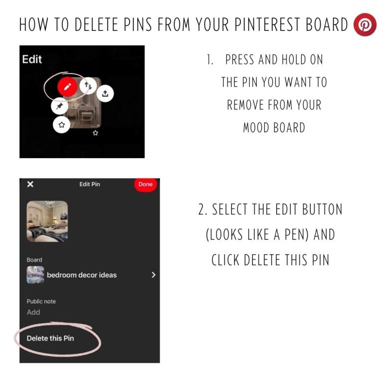 How to delete Pin Photos from Pinterest Board